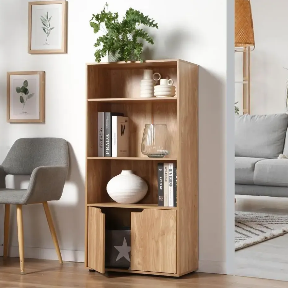 CALICOSY - Boekenkast - Hout - 120x58,5x29 cm