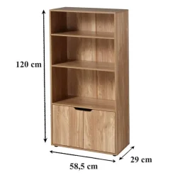 CALICOSY - Boekenkast - Hout - 120x58,5x29 cm
