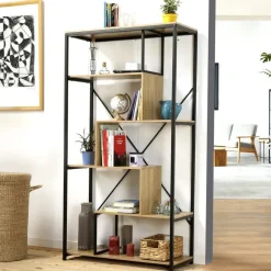 CALICOSY - Boekenkast - 160x84x34 cm