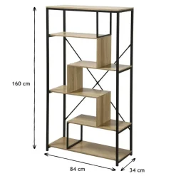 CALICOSY - Boekenkast - 160x84x34 cm