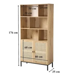 CALICOSY - Boekenkast JAYA - 175x80x35 cm
