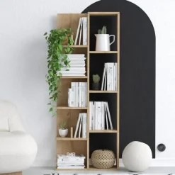 CALICOSY - Boekenkast LILY - Bruin - 150x60x18 cm