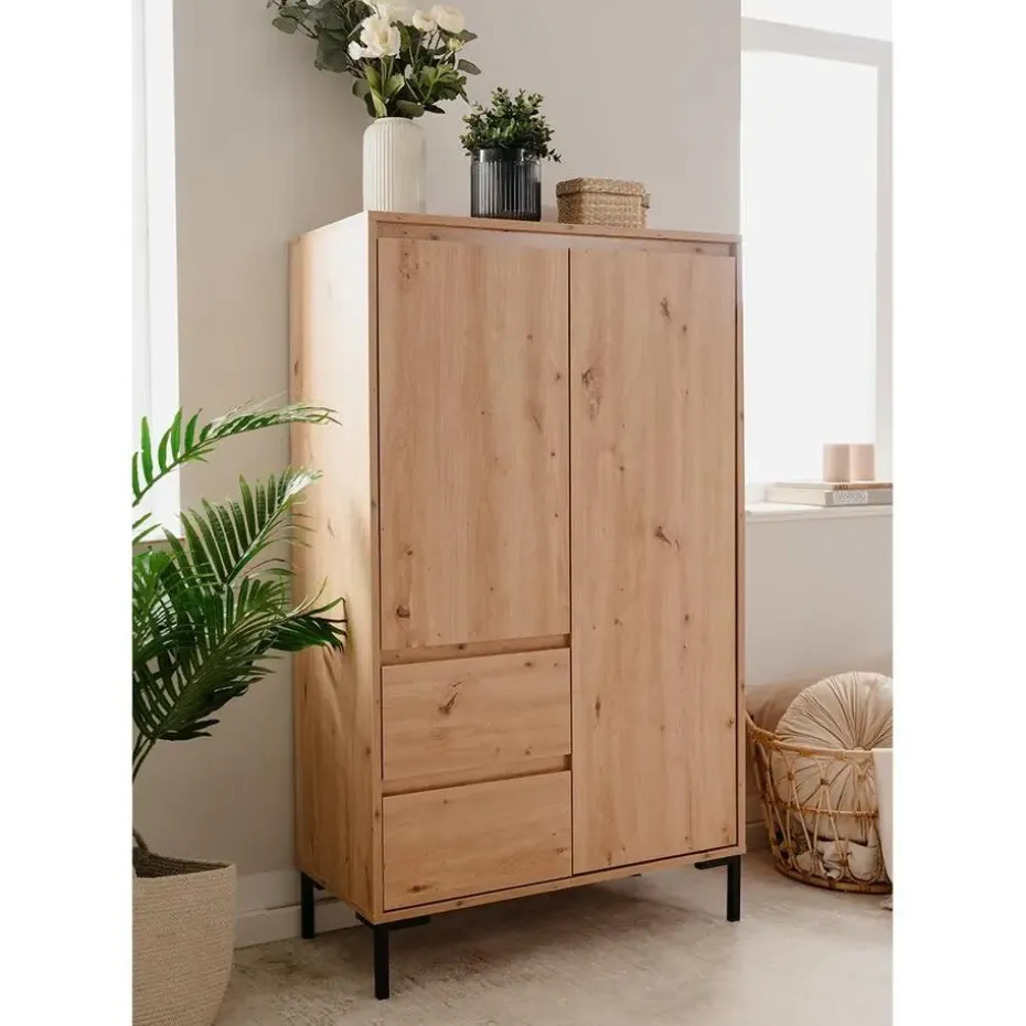 CALICOSY - Buffetkast PLOCK - Licht hout - 139x81x40 cm