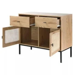 CALICOSY - Dressoir JAYA - Licht hout - 79x90x39 cm