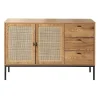CALICOSY - Dressoir JAYA - Licht hout - 80x120x40 cm