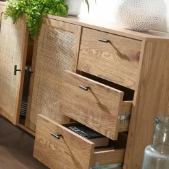 CALICOSY - Dressoir JAYA - Licht hout - 80x120x40 cm