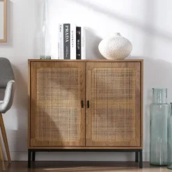 CALICOSY - Dressoir JAYA - Licht hout - 75x80x35 cm