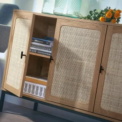 CALICOSY - Dressoir JAYA - Licht hout - 72x120x40 cm