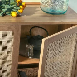 CALICOSY - Dressoir JAYA - Licht hout - 72x120x40 cm