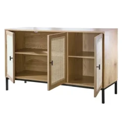 CALICOSY - Dressoir JAYA - Licht hout - 72x120x40 cm