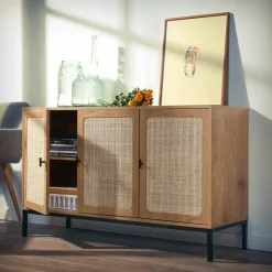 CALICOSY - Dressoir JAYA - Licht hout - 72x120x40 cm