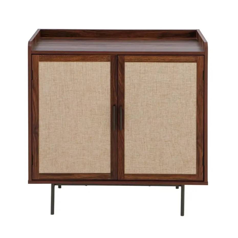 CALICOSY - Dressoir JETSON - Donker hout - 79x80x39,5 cm