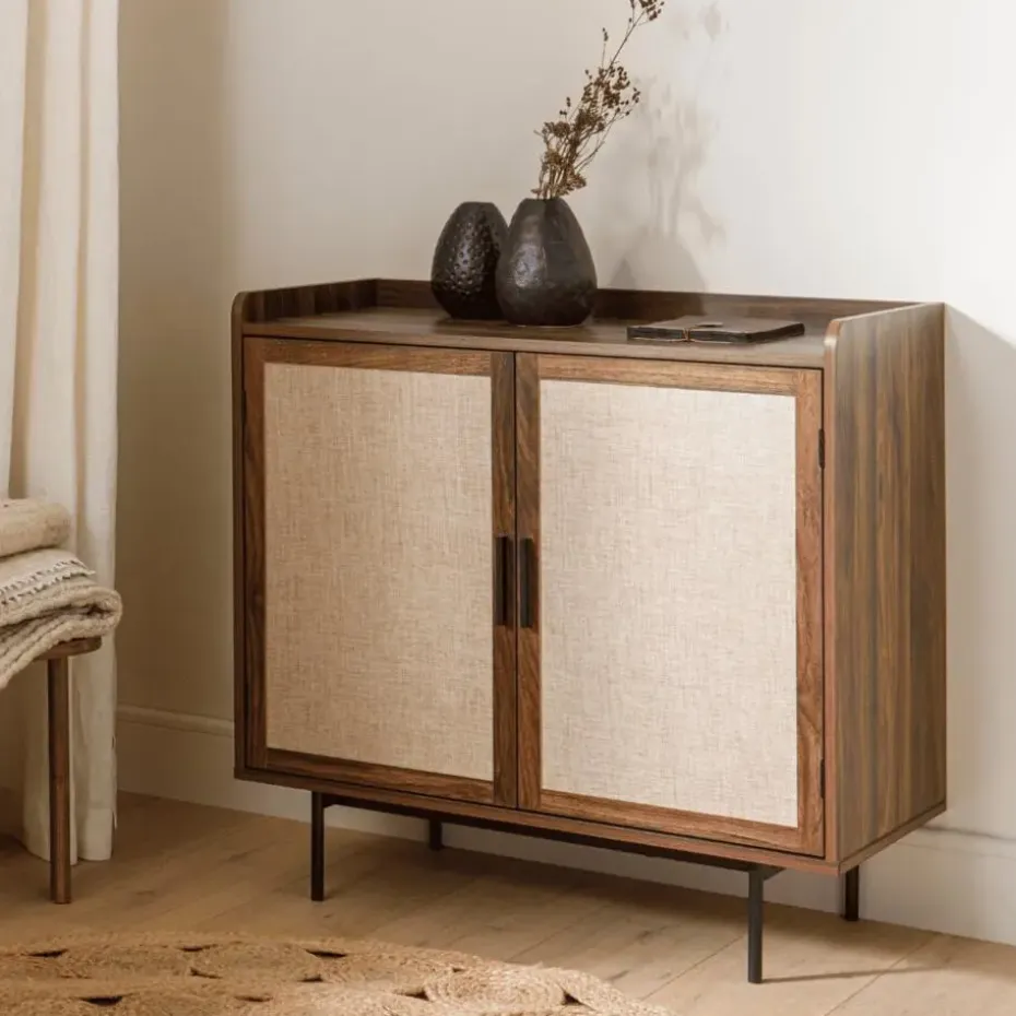 CALICOSY - Dressoir JETSON - Donker hout - 79x80x39,5 cm