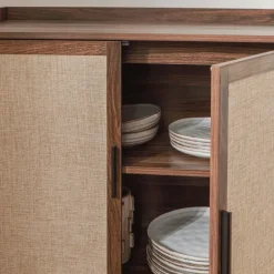 CALICOSY - Dressoir JETSON - Donker hout - 79x80x39,5 cm