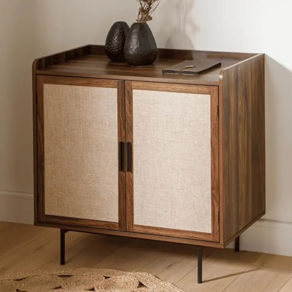 CALICOSY - Dressoir JETSON - Donker hout - 79x80x39,5 cm