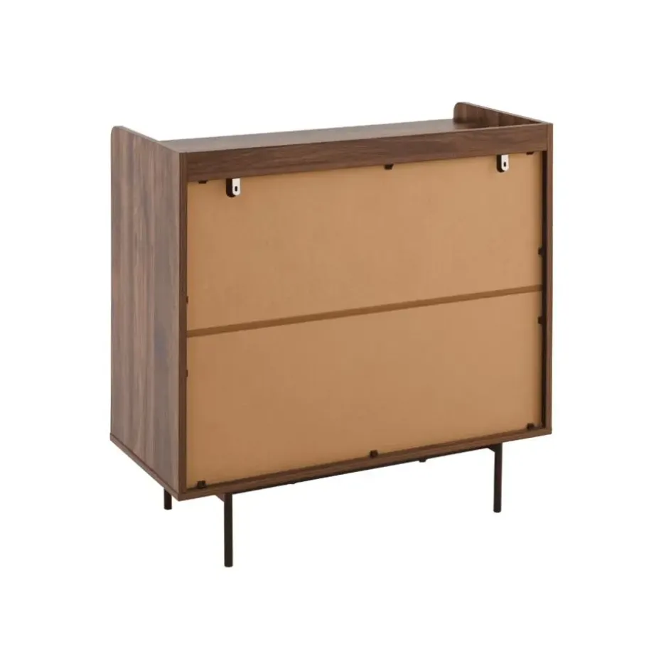 CALICOSY - Dressoir JETSON - Donker hout - 79x80x39,5 cm