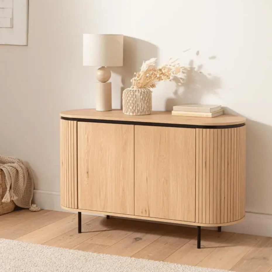 CALICOSY - Dressoir MALAGA - Licht hout - 72x120x40 cm