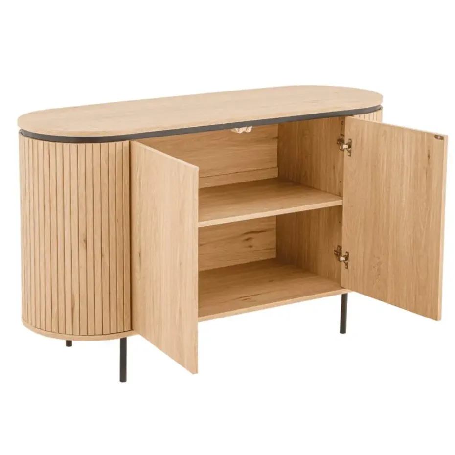 CALICOSY - Dressoir MALAGA - Licht hout - 72x120x40 cm