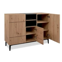 CALICOSY - Dressoir NOLA - Licht hout - 90x120x42 cm