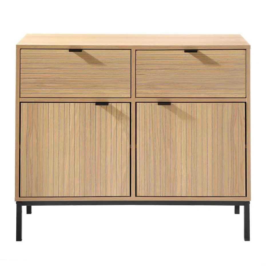 CALICOSY - Dressoir TARA - Licht hout - 79x90x39 cm