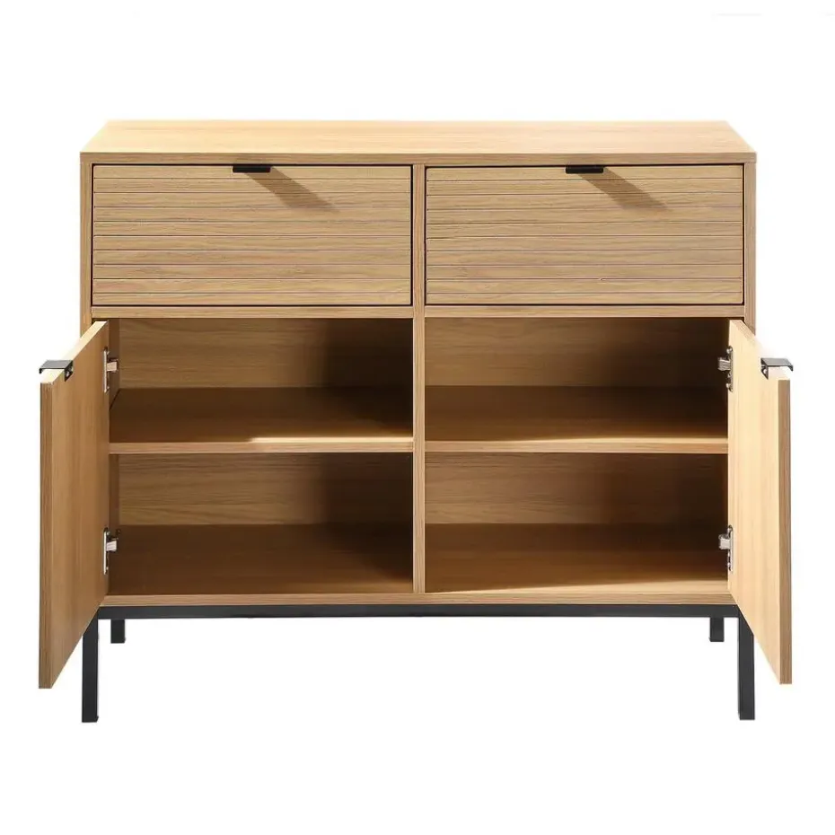 CALICOSY - Dressoir TARA - Licht hout - 79x90x39 cm