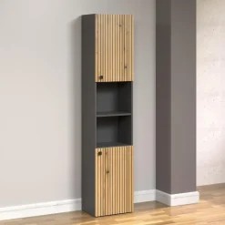 CALICOSY - Geribbelde badkamerkolom PUREBLISS - 15x122x44,5 cm