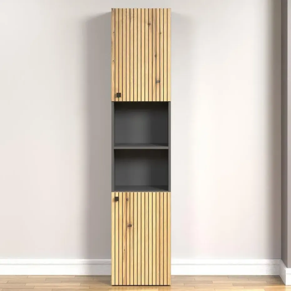 CALICOSY - Geribbelde badkamerkolom PUREBLISS - 15x122x44,5 cm