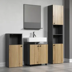 CALICOSY - Geribbelde badkamerkolom PUREBLISS - 15x122x44,5 cm