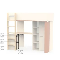 CALICOSY - Hoogslaper CAMILLIA - 104,1x205,9x183 cm