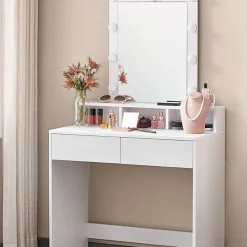 CALICOSY - Kaptafel - Wit - 145x80x40 cm