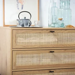 CALICOSY - Ladekast JAYA - Licht hout - 79x80x39 cm