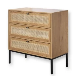 CALICOSY - Ladekast JAYA - Licht hout - 79x80x39 cm