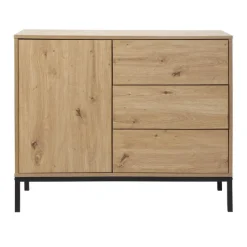 CALICOSY - Ladekast LENNY - Eik - 80x90x40 cm