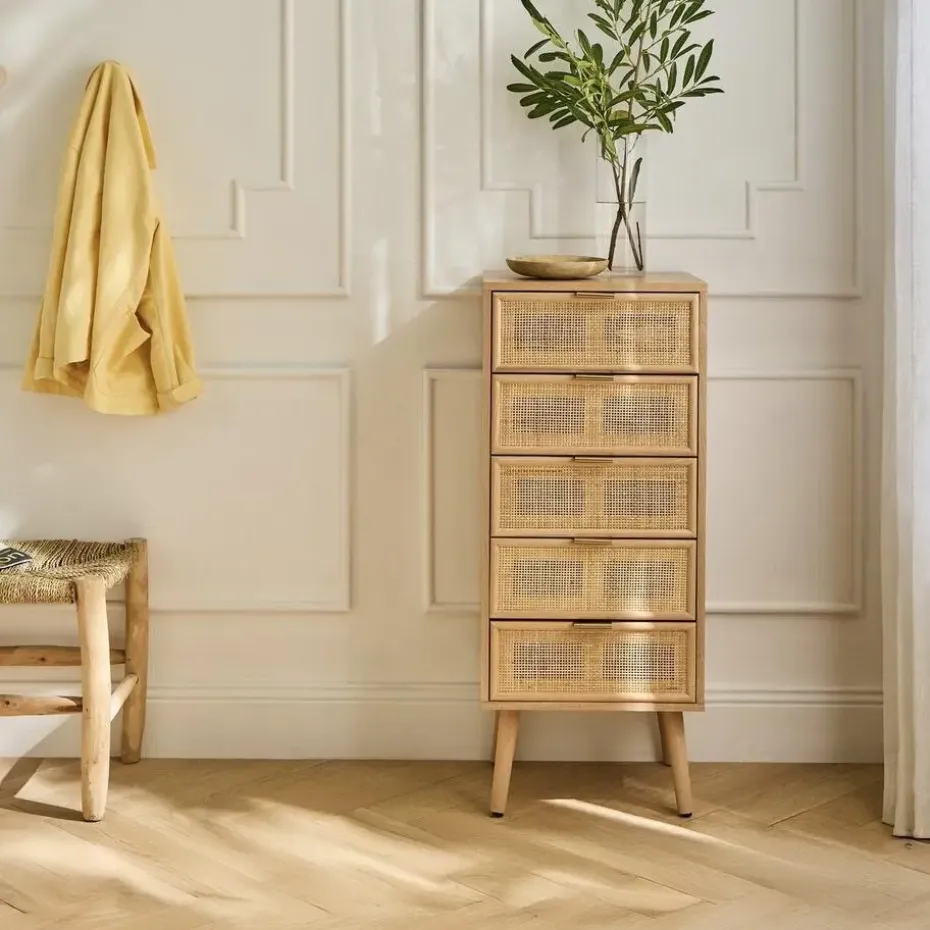 CALICOSY - Ladekast MIYA - Licht hout - 100,50x36.5x42 cm