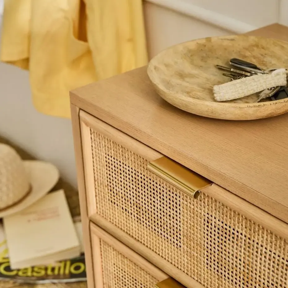 CALICOSY - Ladekast MIYA - Licht hout - 100,50x36.5x42 cm