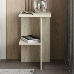 CALICOSY - Nachtkastje LERAY - Travertijn - 60x36x36 cm