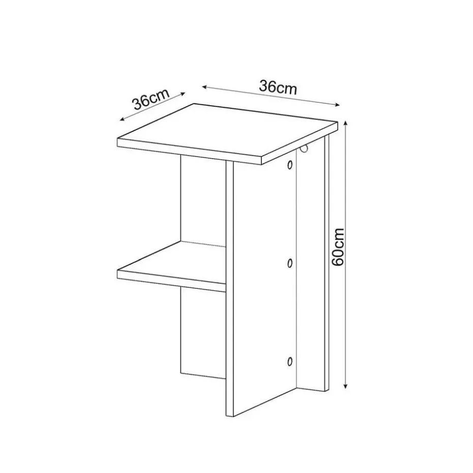 CALICOSY - Nachtkastje LERAY - Travertijn - 60x36x36 cm