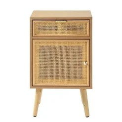 CALICOSY - Nachtkastje MIYA - Licht hout - 71x42x36.5 cm