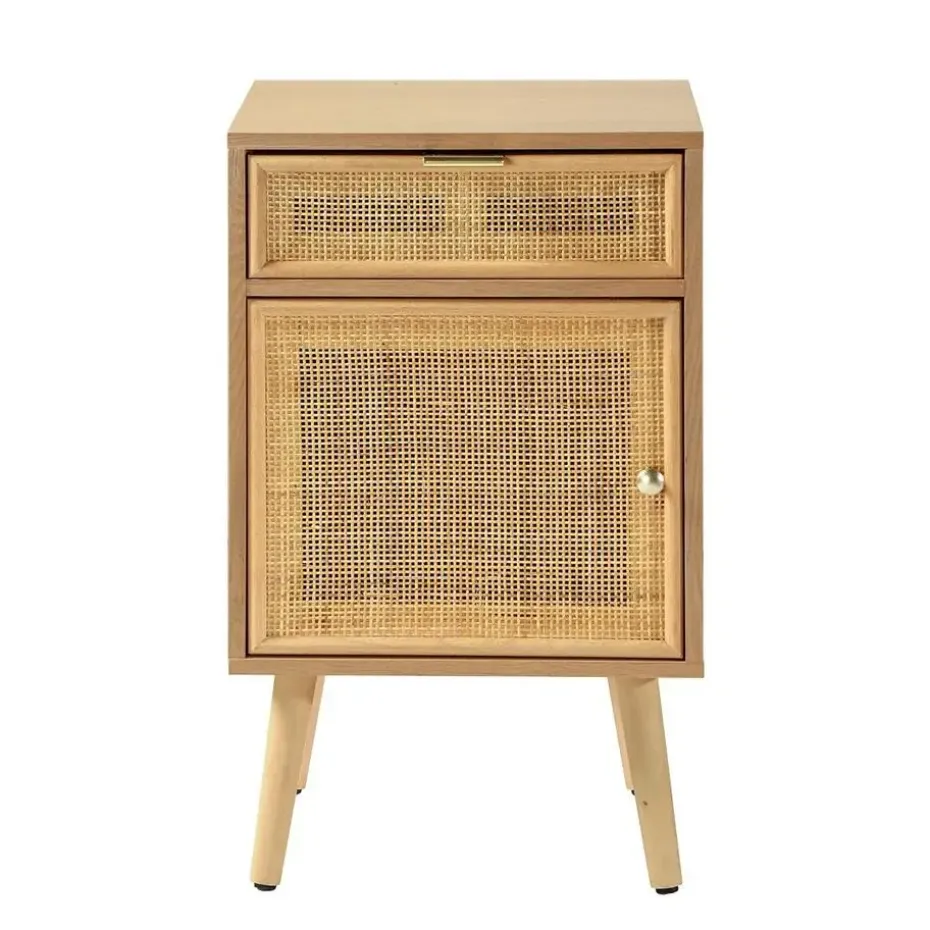 CALICOSY - Nachtkastje MIYA - Licht hout - 71x42x36.5 cm