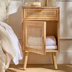 CALICOSY - Nachtkastje MIYA - Licht hout - 71x42x36.5 cm