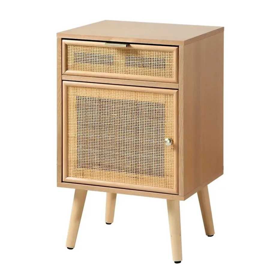 CALICOSY - Nachtkastje MIYA - Licht hout - 71x42x36.5 cm