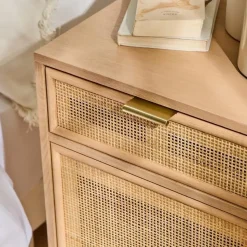 CALICOSY - Nachtkastje MIYA - Licht hout - 71x42x36.5 cm