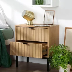 CALICOSY - Nachtkastje TARA - Licht hout - 51x45x29 cm