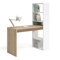 CALICOSY - Omkeerbaar - Licht eiken / wit - 144x120x53 cm