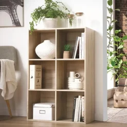 CALICOSY - Opbergplank - Licht hout - 91.5x61.5x29.5 cm