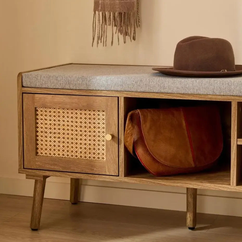 Calicosy - PALMO Bank - B100 cm - Licht hout 100 cmx39 cmx49 cm