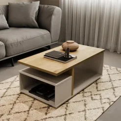 CALICOSY - Salontafel ACCESS - Licht hout - 36x91,8x50 cm