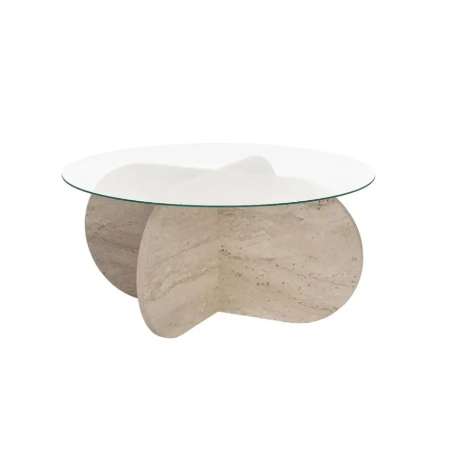 CALICOSY - Salontafel AERIS - Travertijn - 35x75x75 cm