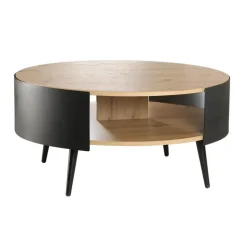 CALICOSY - Salontafel EKLO - Eik - 39x80x80 cm