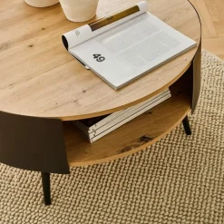 CALICOSY - Salontafel EKLO - Eik - 39x80x80 cm